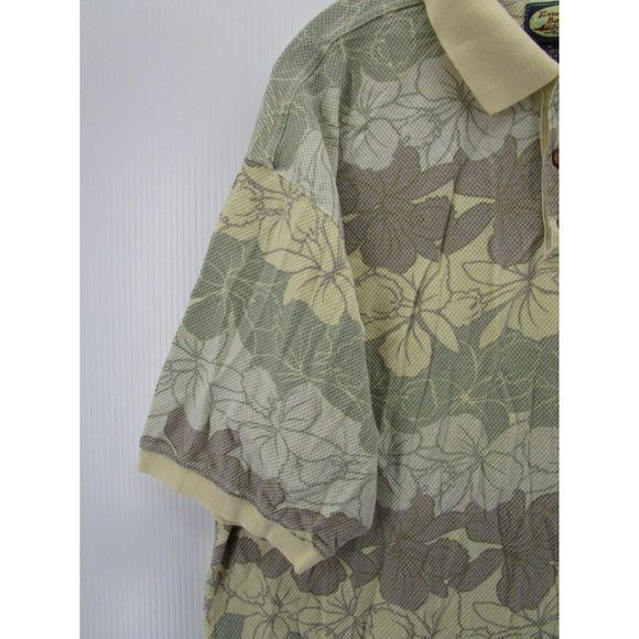 VINTAGE Tommy Bahama Polo Shirt Medium Golf Hawaiian Thermal Knit Y2K - Picture 3 of 11